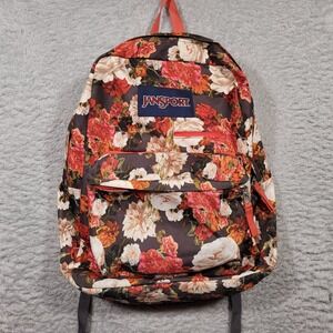 JanSport Backpack Multicolor Floral Print School Bag